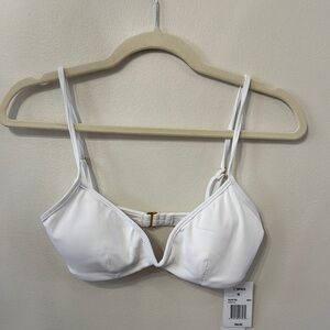 L*Space White Helena Bikini Top NWT